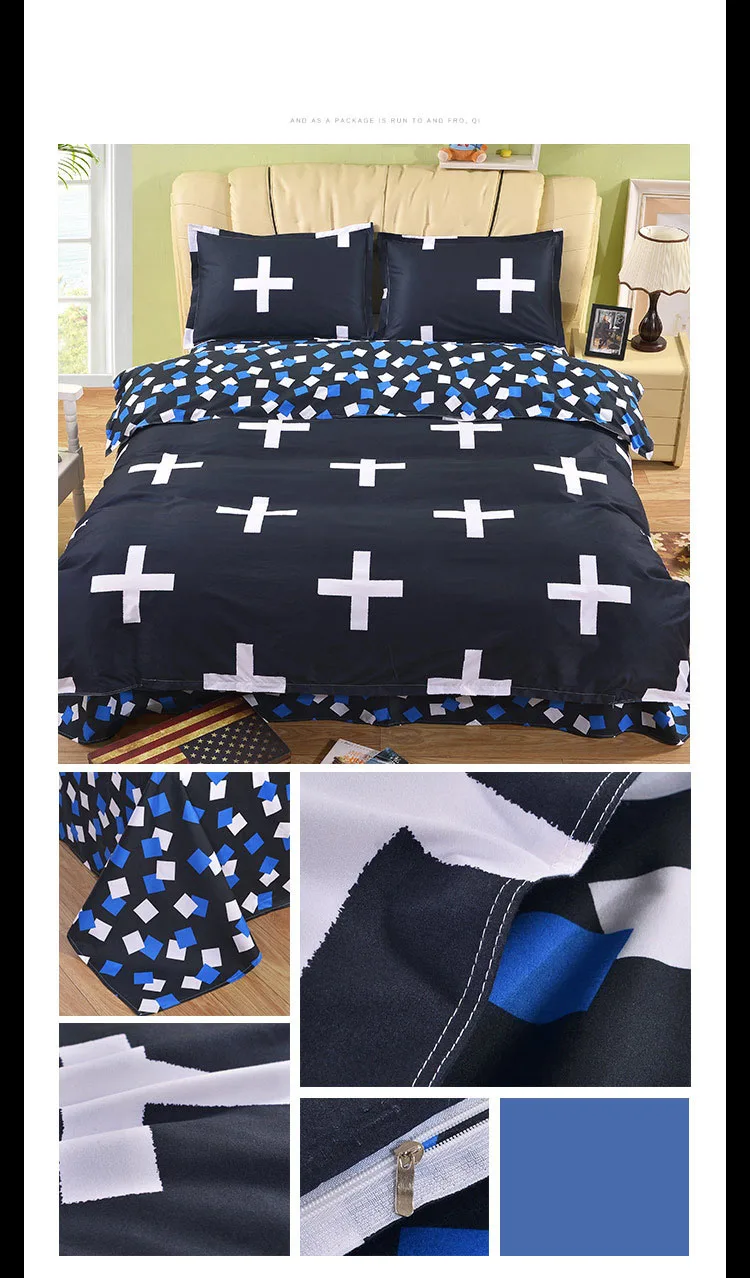 Классический комплект постельных принадлежностей, 4 размера, S, M, L, серый синий цветок постельное белье 4 шт./компл. постельное белье пастырской простыня AB сбоку пододеяльник кровать