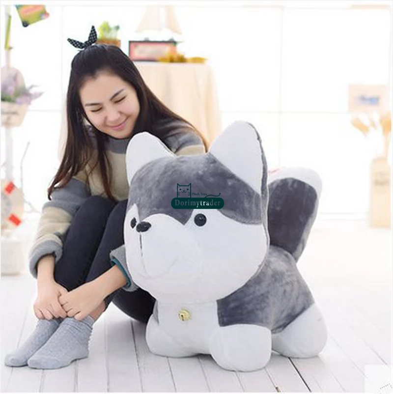Dorimytrader 90cm Giant Simulated Animal Husky Plush Toy 35'' Large Stuffed Cartoon Dogs Doll Kids Play Toy Baby Present DY61509 (8)
