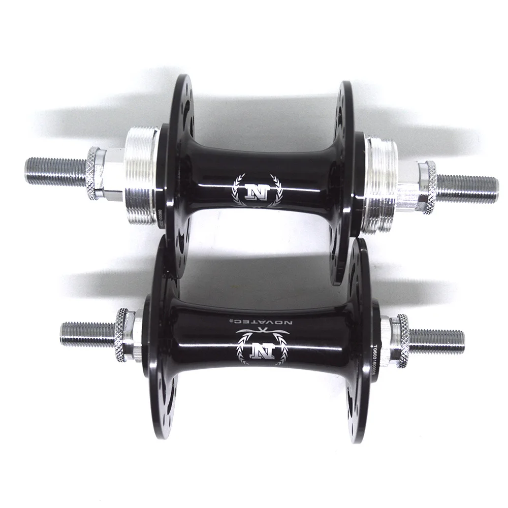 Bicycle Hub Novatec 165 166 Front&Rear Fixed Gear Hub Track Bike Axle Part Bearing Steel Hub Fixed Gear Bicycle Hub 20-24H/32-32h