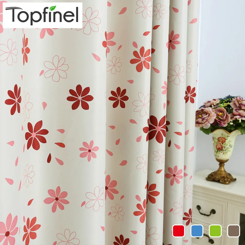 Topfinel الفاخرة الحديثة الأزهار الظل ستائر التعتيم غرفة المعيشة المطبخ غرفة الاطفال نافذة مجموعة الستائر الستائر الستائر