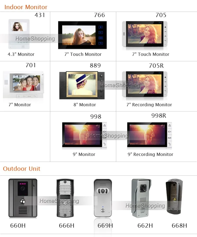 Новый 7 дюймов Цветной Видеодомофон Телефон Двери Системы 3 сенсорные Мониторы + 700TVL Открытый bell Camera На Складе БЕСПЛАТНАЯ ДОСТАВКА