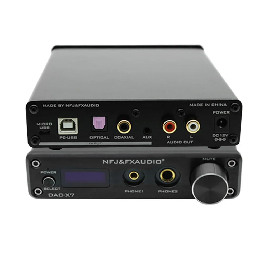 FX-Audio DAC-X7 DAC Decoder HiFi Audio Headphone Amplifier Preamp AK4490EQ  DSD256 OPA2604 USB Optical Coaxial Preamplifier