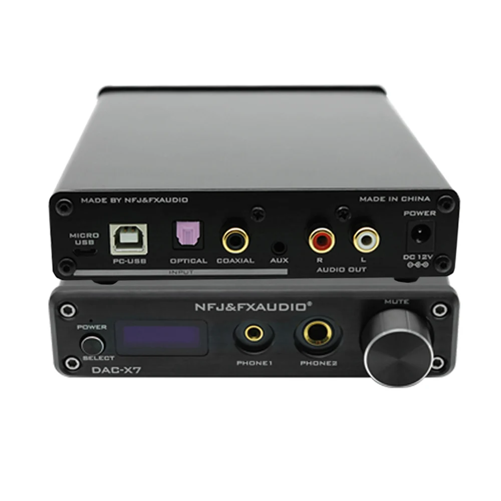 FX-Audio DAC-X7 XMOS AK4490EQ USB DAC Decoder HiFi Audio Headphone Amplifier DSD256 OPA2604 TPA6120 USB/Optical/Coaxial/AUX In
