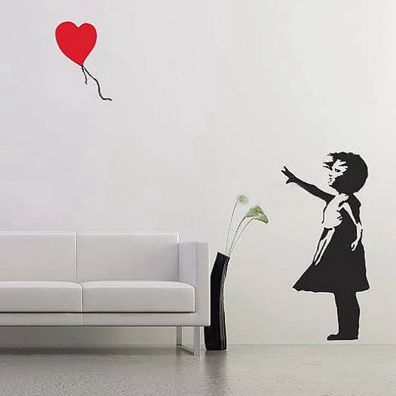 Banksy на стену Наклейка, шарики» в стиле-Бэнкси Виниловые Наклейки на стены искусства Стикеры, A2064