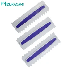 3 шт. Инструменты для выпечки W тот же крем скребок из нержавеющей стали скребок три набора зубчатой Помады Торт Инструменты MS-00057