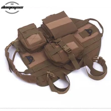 Тактическая Собака Обучение Молл жилет жгут Военная нагрузка "Медвежья" упряжь Собака куртка с Молл мешочек