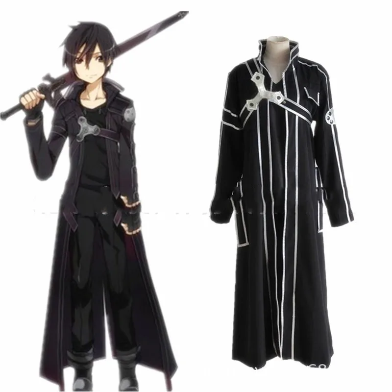 

Game Anime Costume Kirigaya Kazuto Sword Art Online Alicization Underworld Carnival Adult Halloween Custom Uniform Black