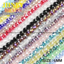 JHNBY футбольные граненые Австрийские хрустальные бусины 50 шт 6 мм круглые сферические стеклянные шарики свободный браслет бижутерия ручной работы изготовление своими руками