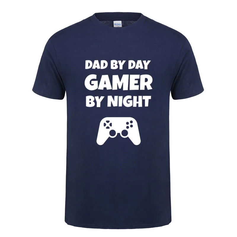 Футболка с надписью Dad By Day Gamer Night забавный подарок на день рождения для мужчин