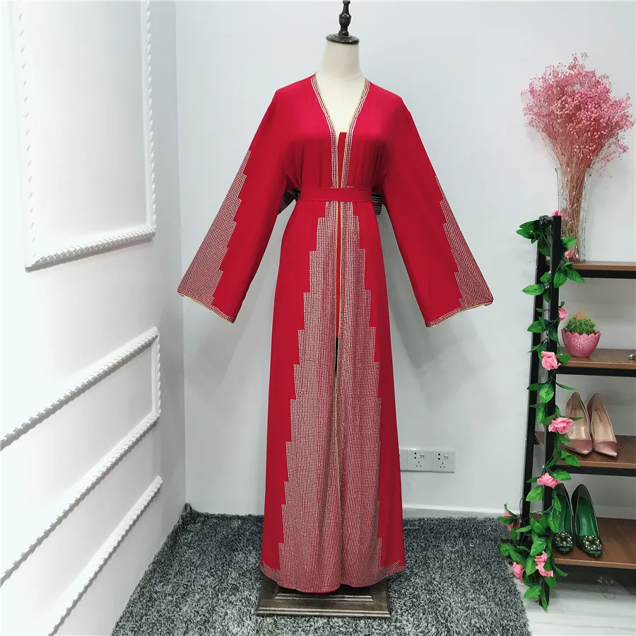 Роскошный мусульманский кардиган, украшенный бусинами, abaya, длинное кимоно, длинные халаты, Jubah, Дубай, Ближний Восток, Арабский исламский наряд