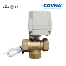 DN25 DC220v мини-Электрический привод латунь 3 way резьба шаровой клапан