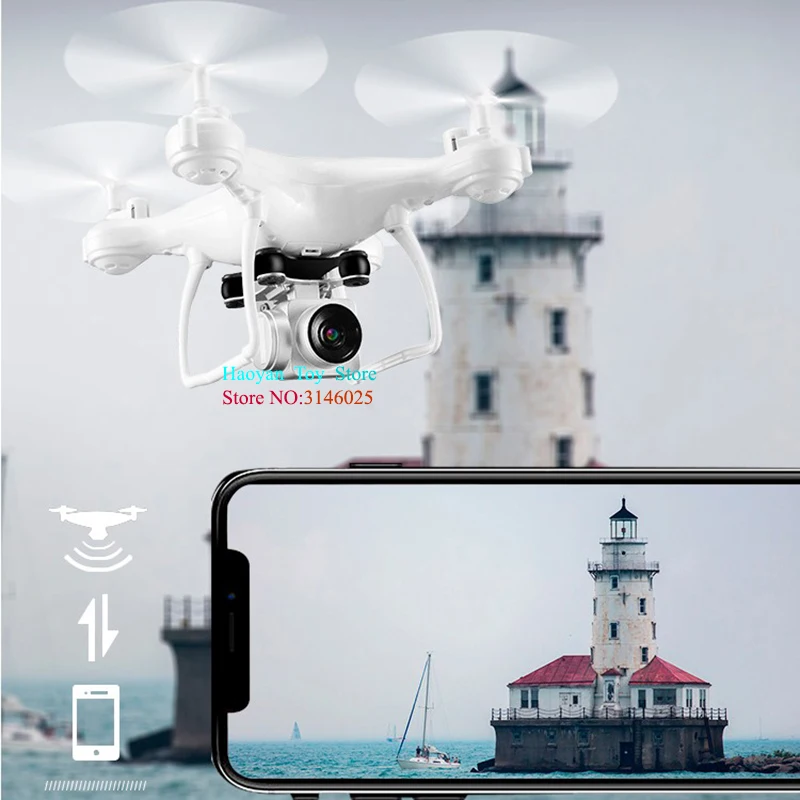 

YANZCHILD New Rc Drone FPV Quadcopter Auto Return Rc Helicopter Remote Control Toys For Children Wifi Selfie Drone Quadcopter