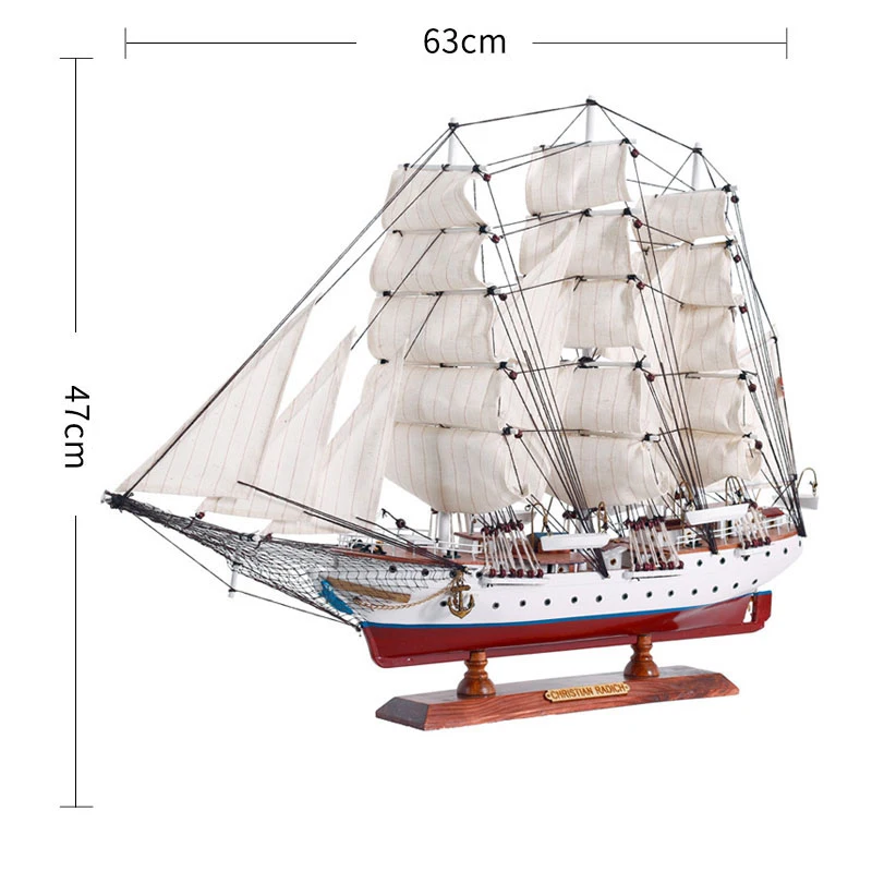 Средиземноморская Парусная модель украшения, деревянная лодка, украшенная деревянной лодкой, ручная модель, Европейский подарок, аксессуары для рукоделия