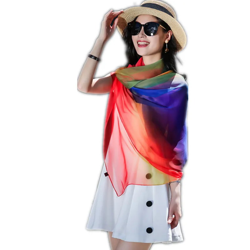 

emulation silk scarves seaside travel is prevented bask in large size beach towel gift scarf