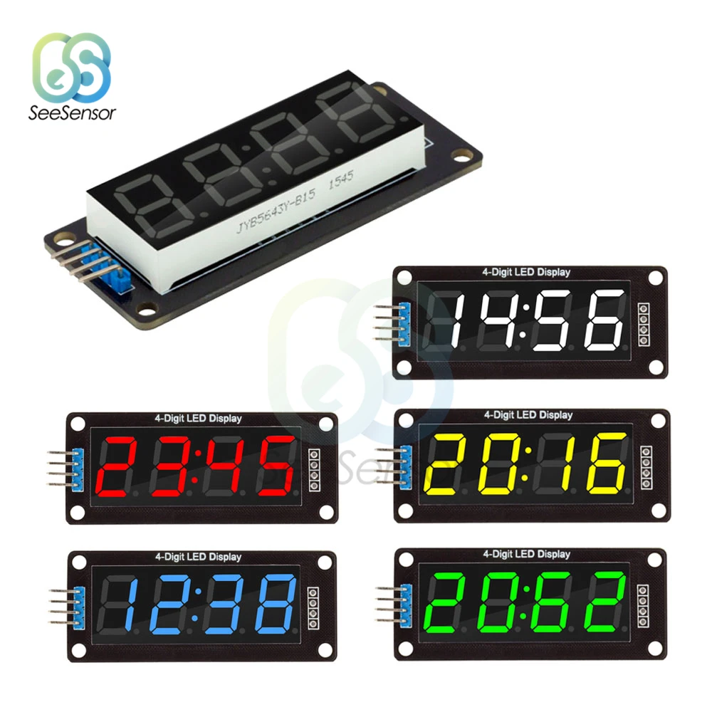 TM1637 0.56 &quot0.56 дюйм 4 цифровой светодиодный Цифровая трубка Модуль часов Цифровые