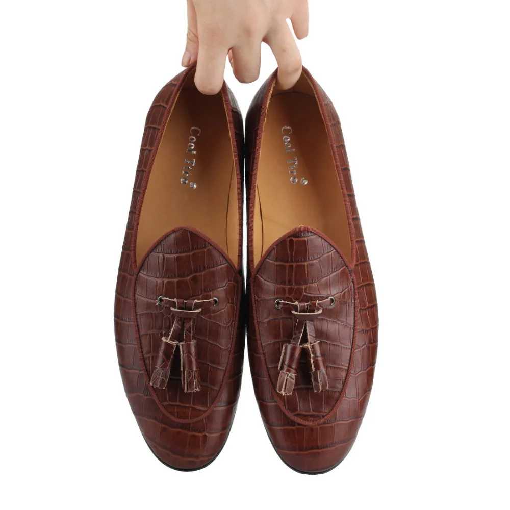brown CROCODILE LOAFERS WITH TASSELS (8)
