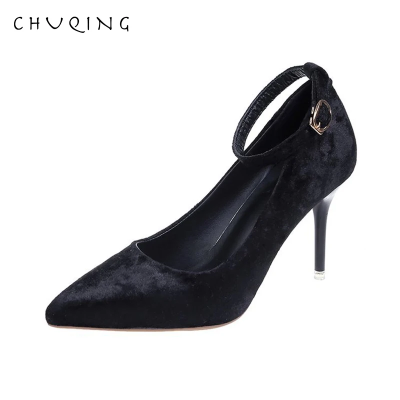 

CHUQING 2019 Spring Fashion Classic Ladies High Heels Stiletto Pointed Korean Version of Wild Sexy Shoes