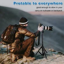 Штатив-палка для селфи, 5" Выдвижной штатив для камеры мобильного телефона с сумкой для переноски для iPhone X/8 8 P 7/для Canon/для Nikon/для видеокамеры Sony