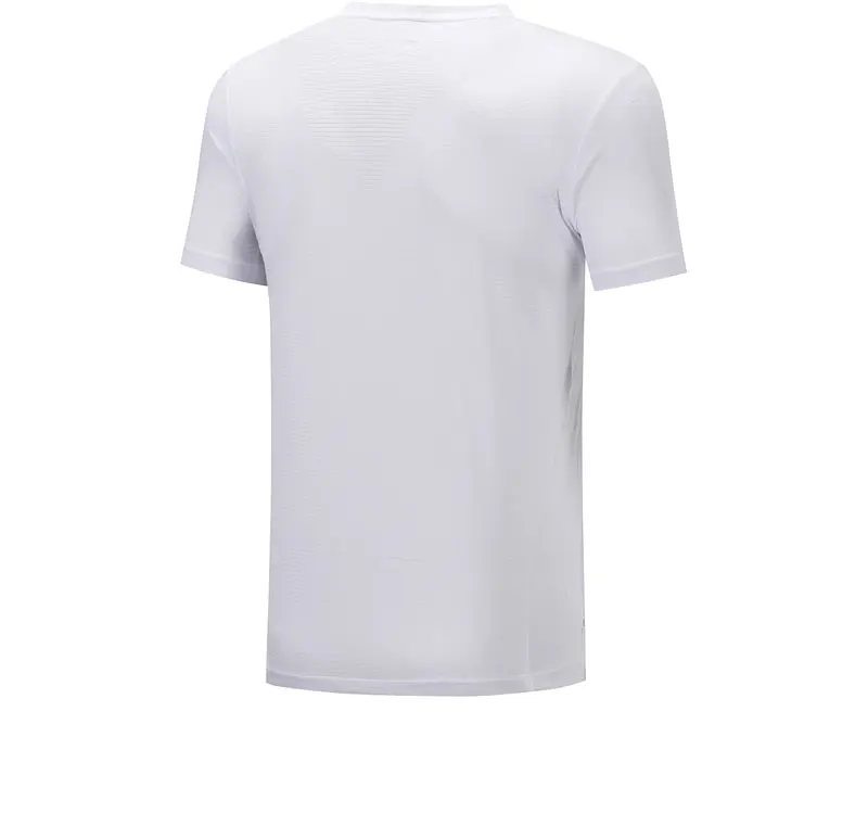 Li-Ning мужские футболки для тренировок, дышащие, полиэстер, с коротким рукавом, с подкладкой, удобные, спортивные, ATSP199 MTS3117