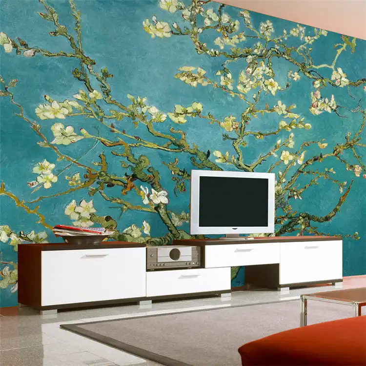 Van Gogh Die Apricot Blossom Baum Kunst Foto Tapete Nach Wandbild Vintage Zimmer Decor Schlafzimmer Sofa Hintergrund Wand Tapete Photo Wallpaper Wall Wallpaperwallpaper Custom Aliexpress