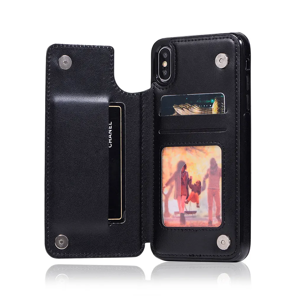 CASEIER деловой чехол из искусственной кожи для iPhone 10 XR XS MAX с держателем карт