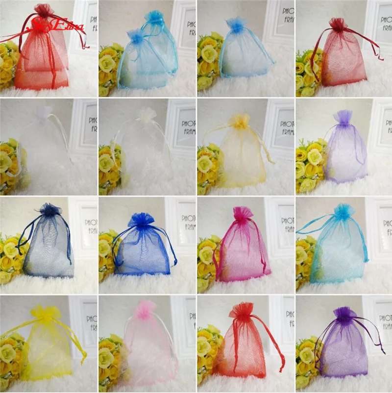 50pcs Organza Bag Wedding Decoration Party tulle bags Gift Bags