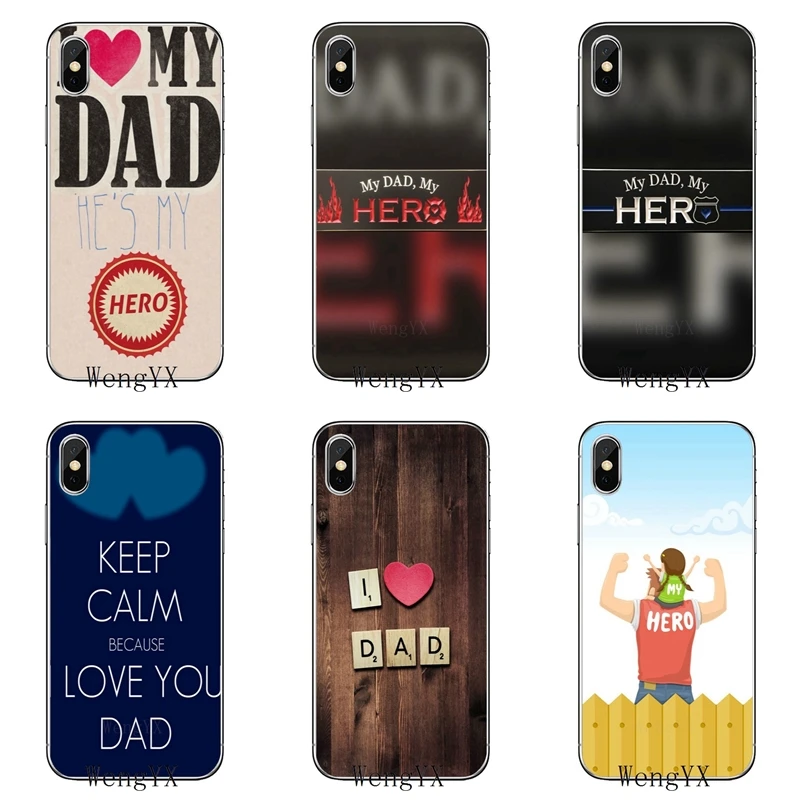 

Love dad hero slim silicone TPU Soft phone cover case For Apple iPhone X XR XS Max 8 7 6 6s plus 5 5s 5c SE 4 4s