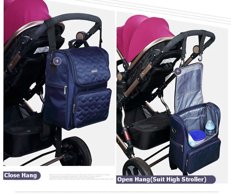 Baby Diaper Bag 4 PcsSet Waterproof Toddler Nappy Bags Multifunction Mummy Baby Care Milk Bottle Insulation Backpack BB6033 (10)