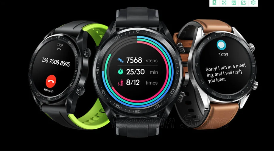 HUAWEI WATCH GT Смарт спортивные часы 1,39 дюймов AMOLED цветной экран Heartrate отчет gps плавание Бег Велоспорт сна монитор Часы