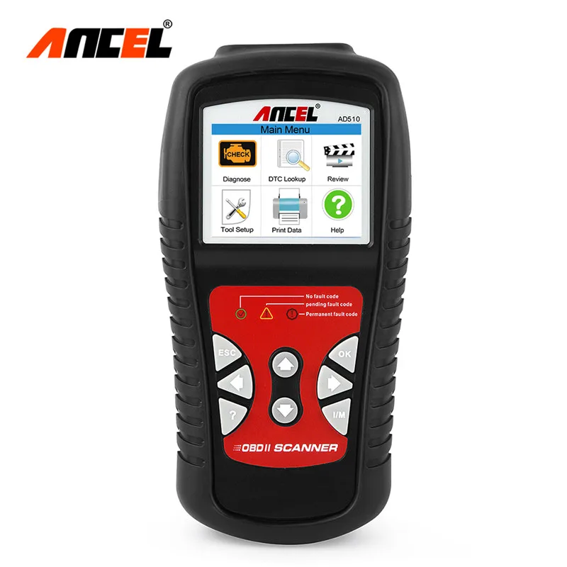 Ancel AD510 автомобильный OBDII EOBD сканер инструмент двигатель чтение диагностический