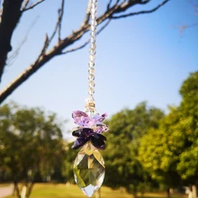 1 шт. чакра хрустальные витражные фигурки хрустальная люстра Призма кулон Радужный производитель Висячие бисерные солнечные Ловец украшения