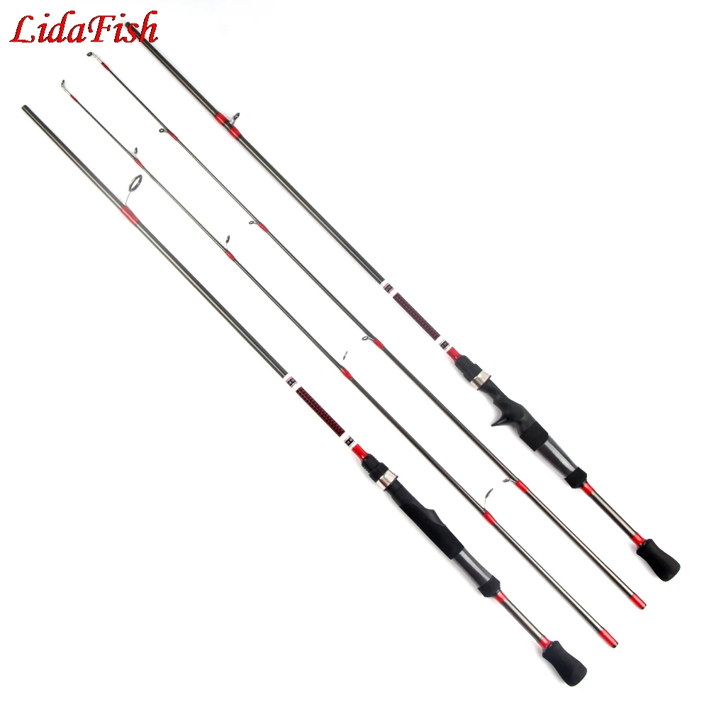 LidaFish 2019 1.8 M الغزل قضيب قضيب مسبوك 3-21g إغراء الوزن 4-15lb خط خفيفة الكربون إغراء قصبة الصيد