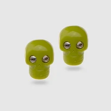 Акриловые Зеленый Череп серьги