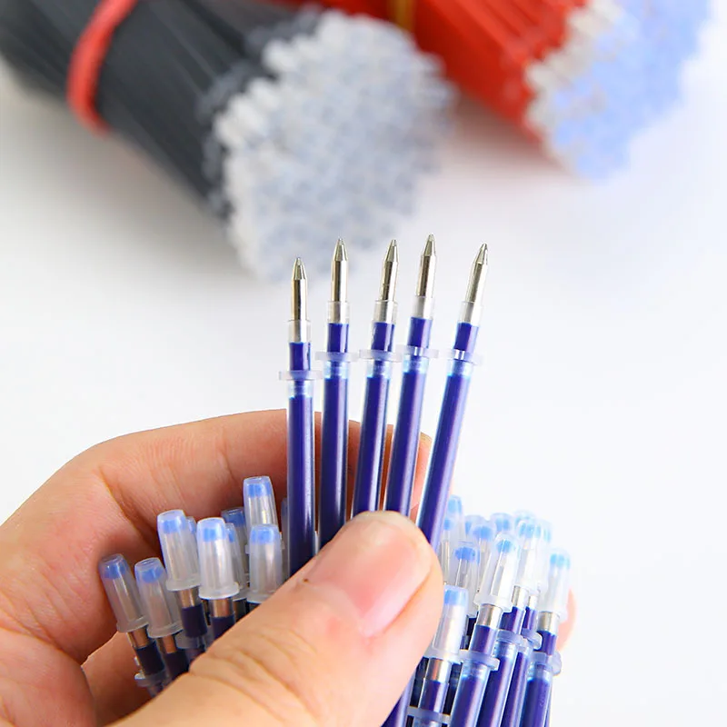 Beste 0.38 0.5mm 20 stks Pen Refill Kantoor Handtekening Staven Voor Handgrepen Blauw Zwarte Inkt Refill Kantoor School Briefpapier schrijven Levert