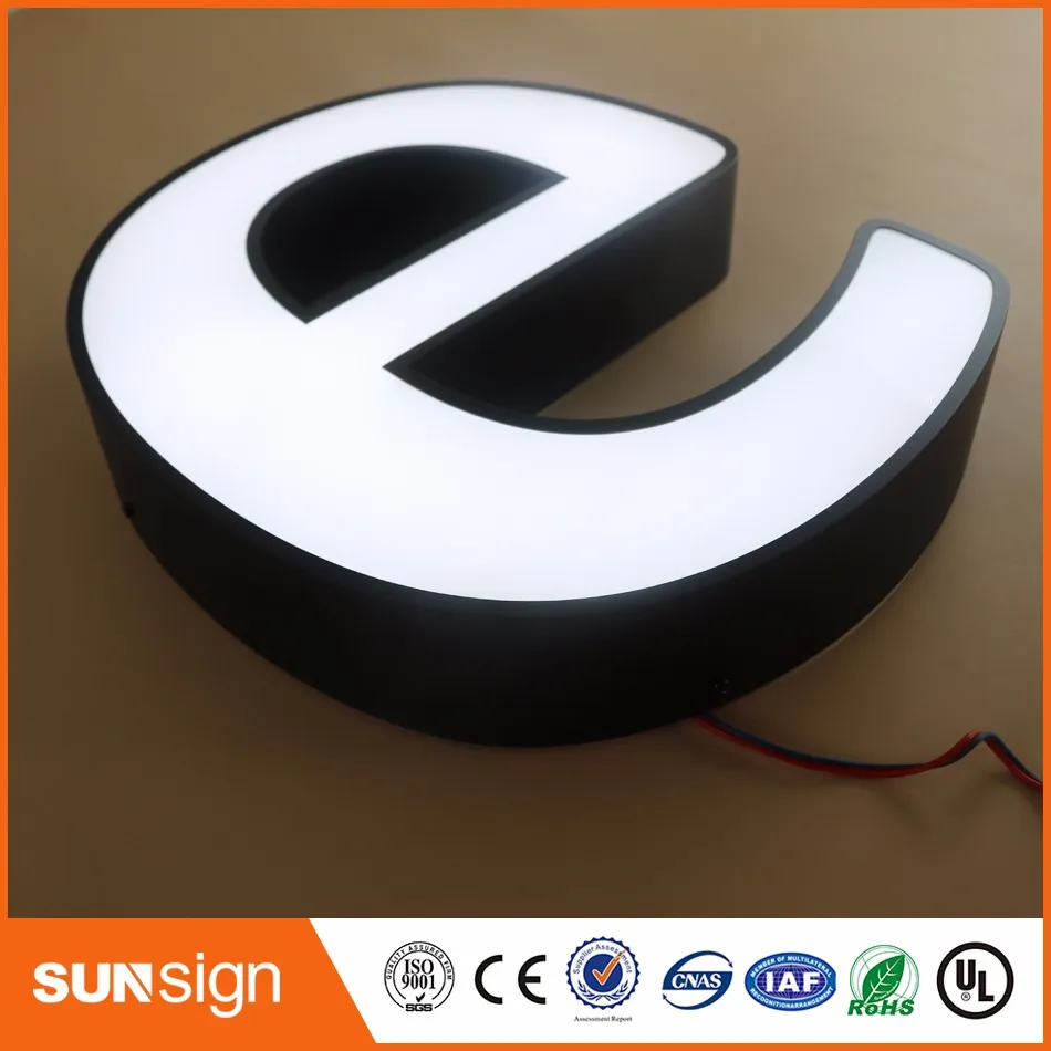 Alibaba-Express пользовательские здания, вывески Нержавеющая Сталь Металл LED свет письма