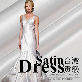 

Bridal Satin Fbric, Bridal/Garment Ivory/White Satin Fabric 59" wide, 10 yards/lot, Tell me the color