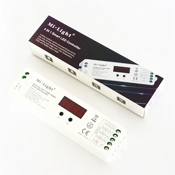 

DC 12V 24V 15A 2.4G RF Wireless WiFi Control Mi Light LS1 4 IN 1 Smart LED Controller for DIM / CCT / RGB / RGBW LED Strip light