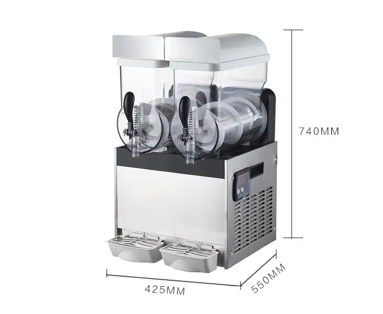 US $1.066.00 SPACE 2 Bowls Slush Machine Slushie Machine With LED Light Cover