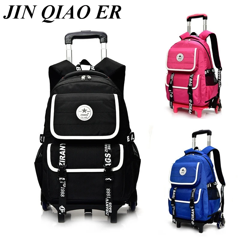 

Children Removable School Bags for Boys Girls Child 2/6 Wheels Trolley Backpack Kids Wheeled Bookbag mochila infantil escolar