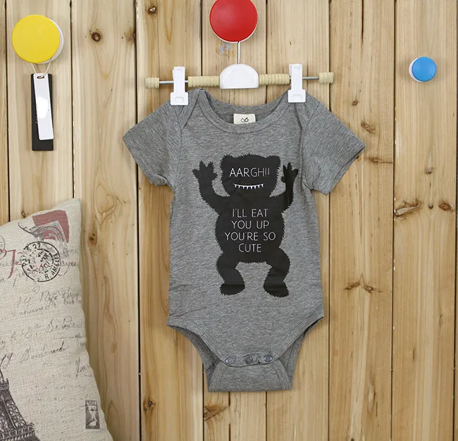 2015 SummerSpring INS Baby romper Baby Toddler Boy Girl Grow Onesie Jumpsuit Outfit One-Piece Track Suit 6-24M