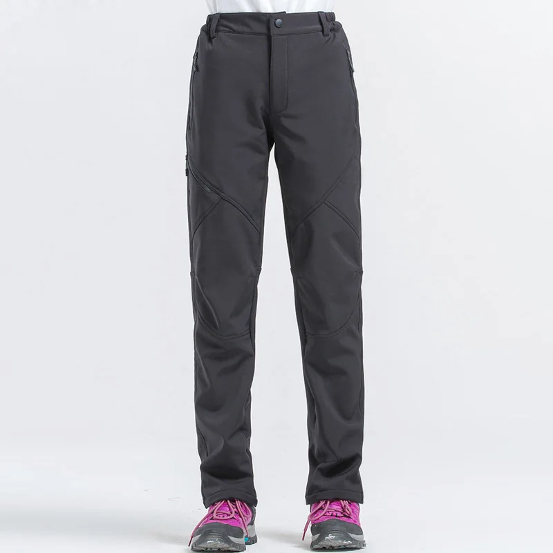 LoClimb походные брюки для женщин и мужчин на осень и зиму флисовые спортивные брюки Софтшелл водонепроницаемые треккинговые лыжные брюки AM340