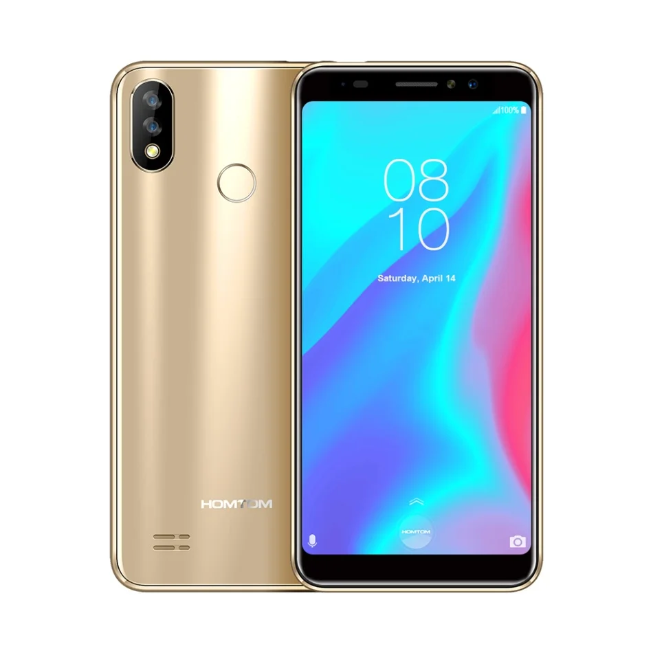 HOMTOM C8 5,5 дюймов мобильный телефон HD полный дисплей MT6739 Android 8,2GB 16GB 3000 mAh Face ID отпечатков пальцев 4G смартфон - Цвет: Золотой