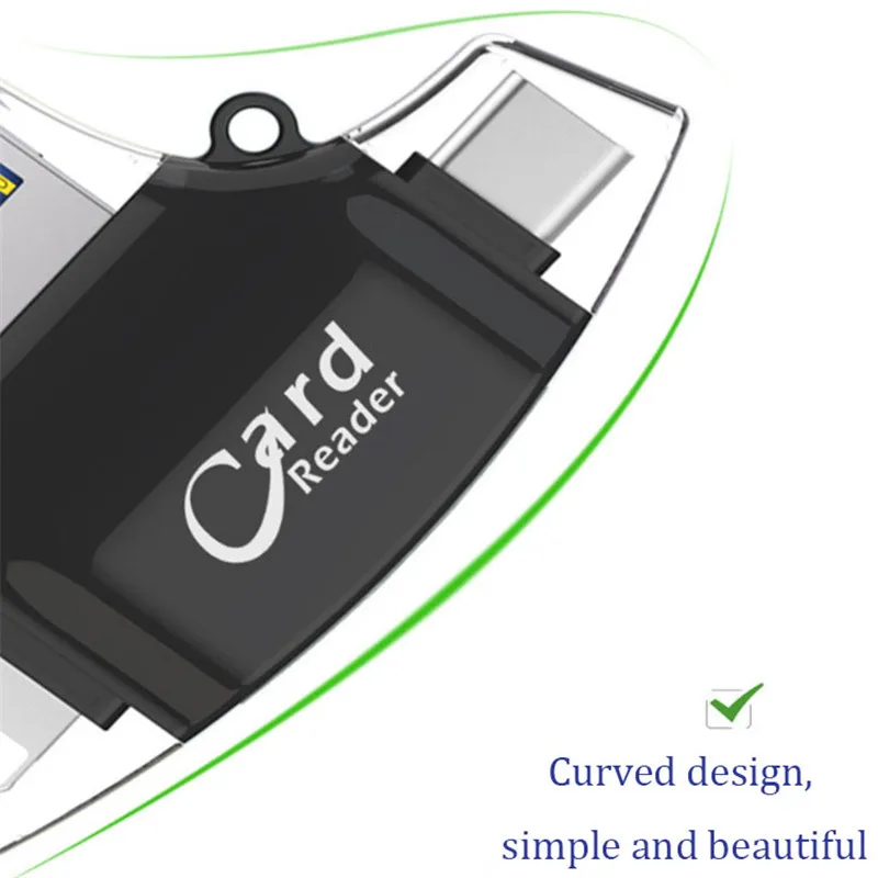 4 в 1 Тип C-USB Micro SD Card Reader Адаптер для iPhone Ipad Andrid OTG телефонов компьютер