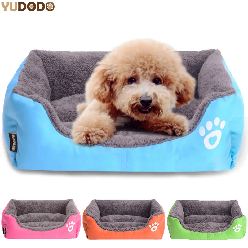 Pet Dog Bed Cushion Cat Soft Warm Fleece House Mat Kennel Sleep Play S/M 6 Color