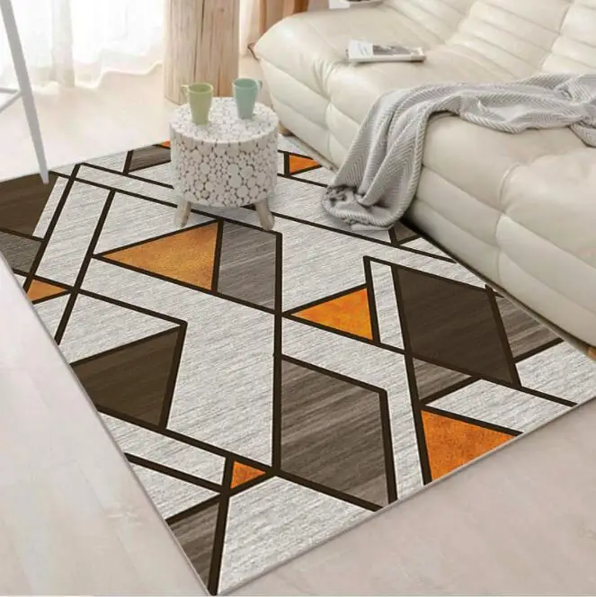 Европейский 3D ковер простой ковер для спальни Геометрическая Абстрактная фигура гостиная журнальный столик коврики домашние коврики