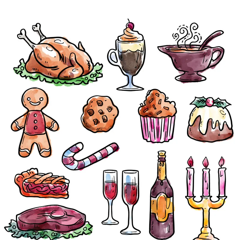 

DiyArts 2019 Stamps and Dies Christmas Party Food Cane Gingerbread Clear Stamp Cutting Dies Scrapbooking DIY Card Craft Decor