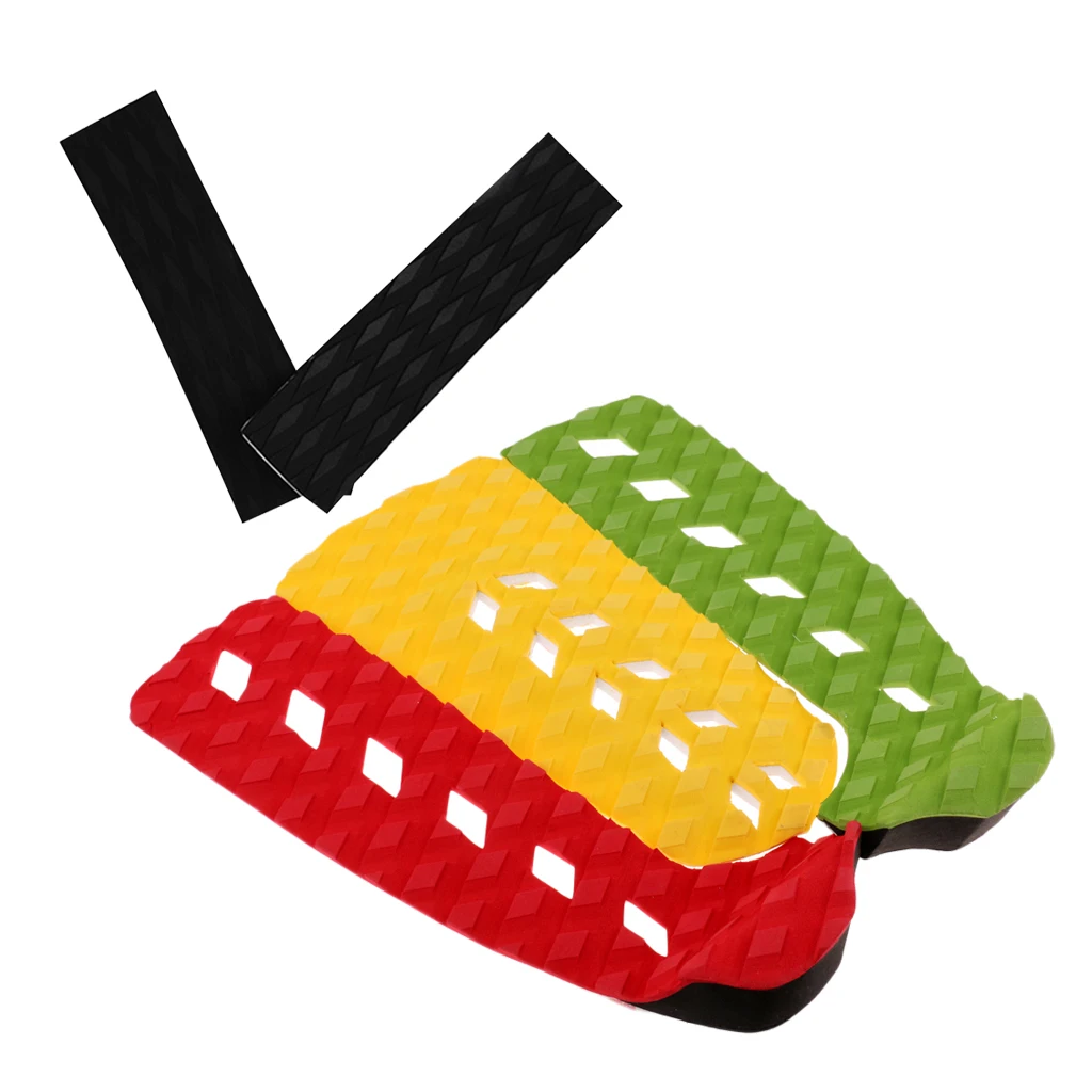 미끄럼 방지 트랙션 패드, 트랙션 서핑 서핑 보드 펀보드 쇼트 보드 패드 바 그립 스키보드 테일 패드 2 개 포함, 3 개 