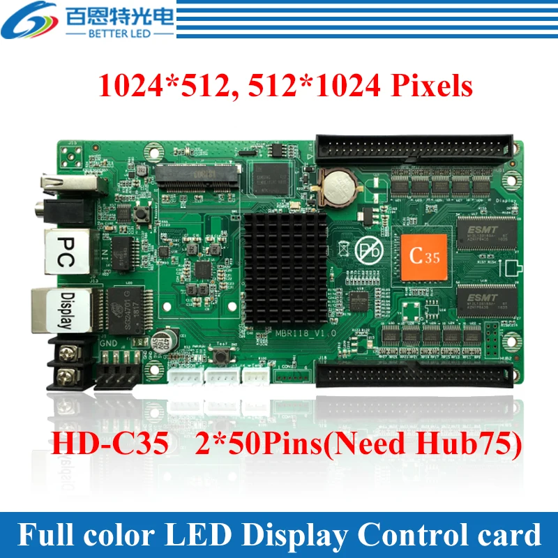 HD C35 USB + 2 порта Ethernet (может использоваться как отправляющая карта) асинхронная