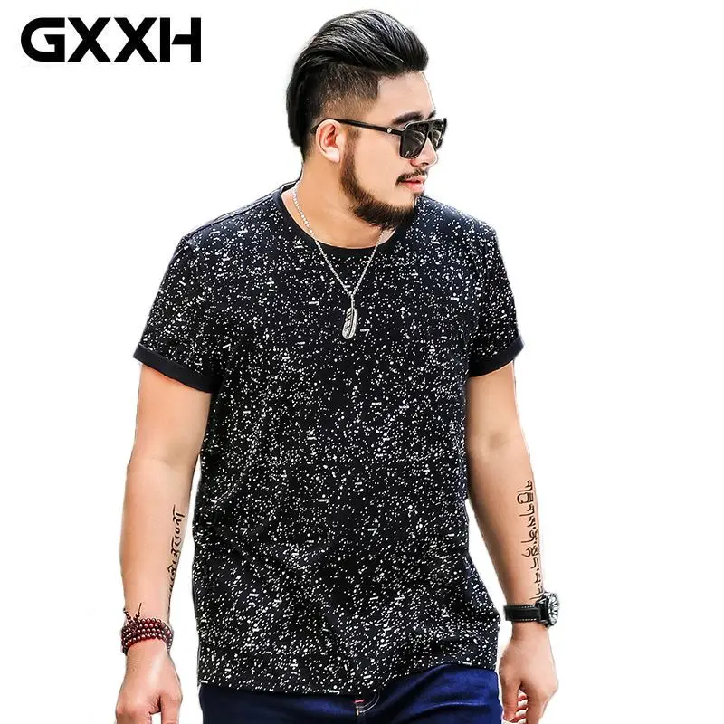 GXXH, мужские футболки, хлопок, размера плюс, 5xl, 6XL, 7XL, футболка, Homme, летняя, короткий рукав, Мужская футболка, мужская, больше размера, d Camiseta, футболка, Homme