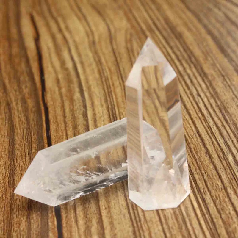 KiWarm 2 шт. Натуральный прозрачный кристалл кварцевая палочка ТОЧКА Исцеляющие камни для аквариума для рукоделия украшения домашний Декор подарок